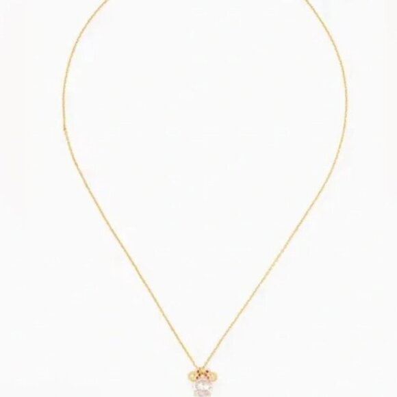 Kate Spade X Disney NWT Minnie Mouse Pendant Necklace with Dust bag - Picture 3 of 6